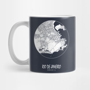 Rio de Janeiro, Brazil City Map - Full Moon Mug